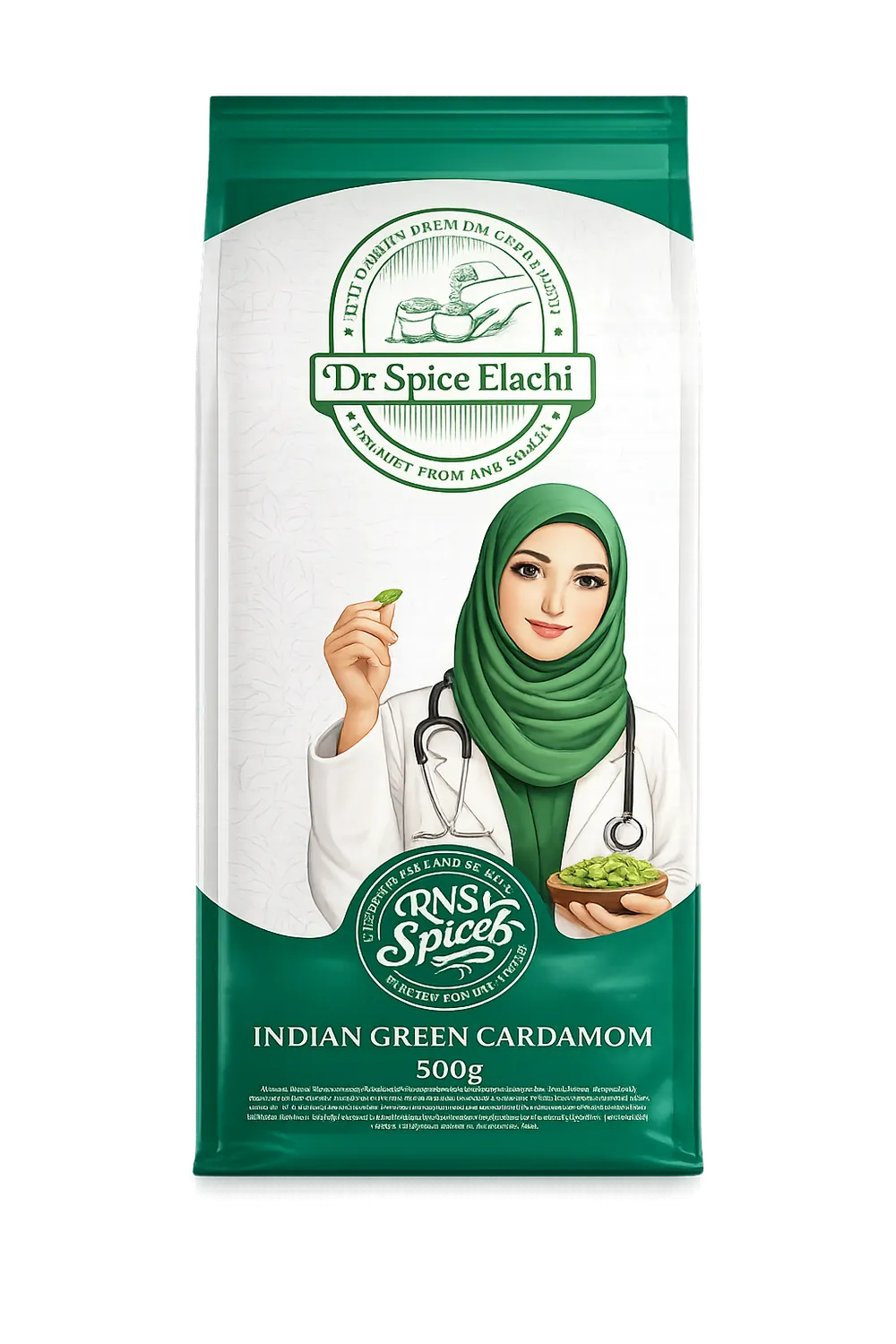 Dr Spice Elachi Indian green cardamom retail pack by RNS Spices